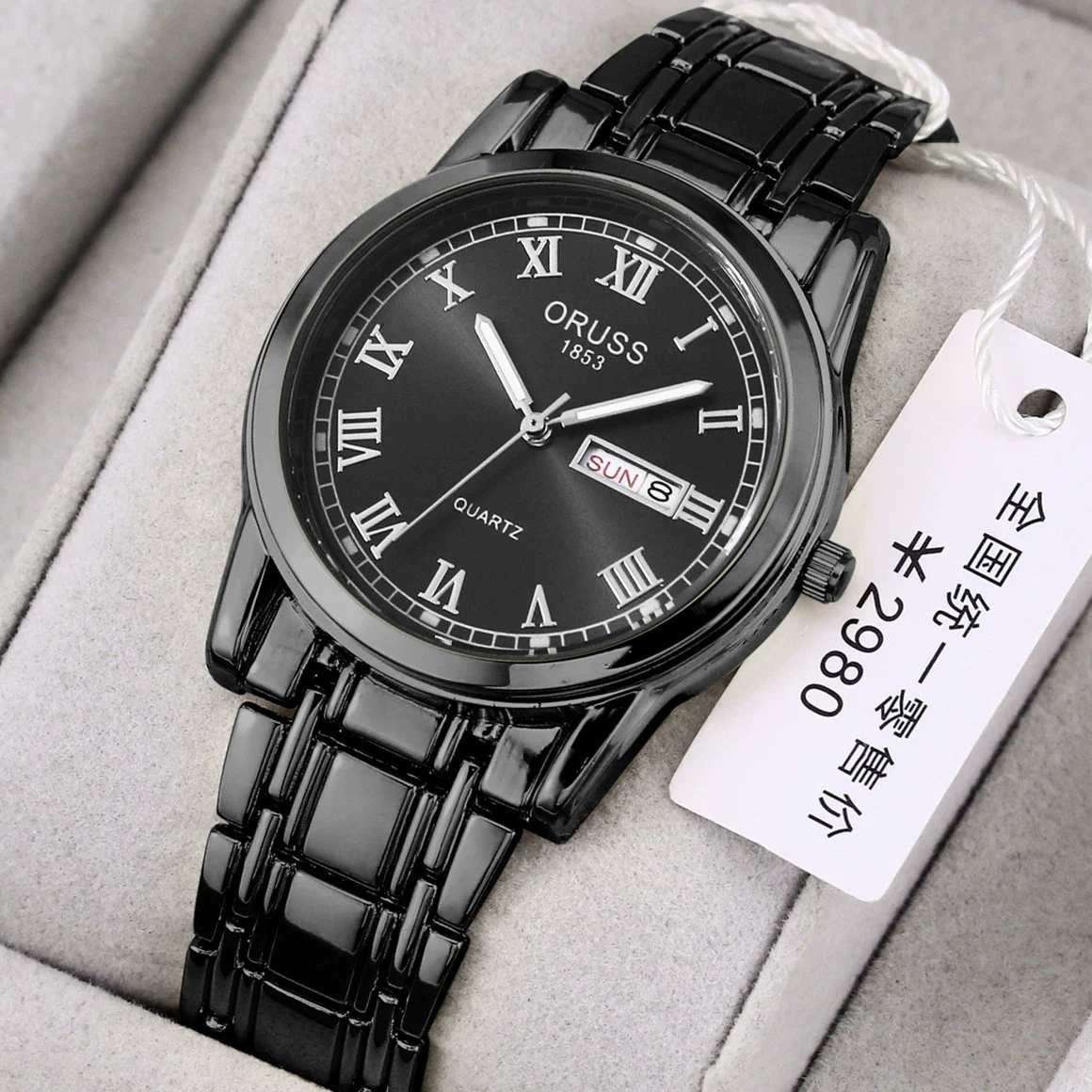 Watch Automatic Movement Round Stainless Steel Glass Mirror Luminous Waterproof Business Style For Men - Image 3