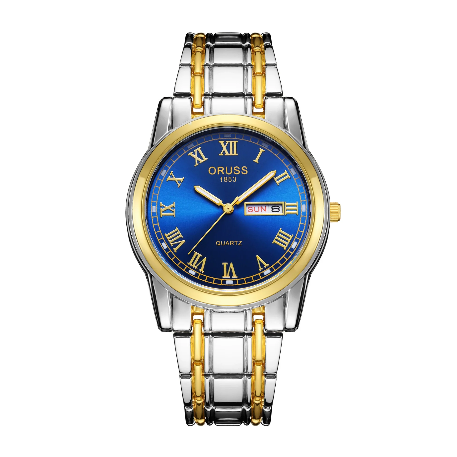 Watch Automatic Movement Round Stainless Steel Glass Mirror Luminous Waterproof Business Style For Men - Image 5
