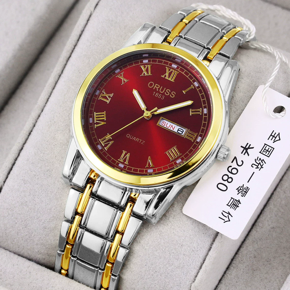 Watch Automatic Movement Round Stainless Steel Glass Mirror Luminous Waterproof Business Style For Men - Image 6