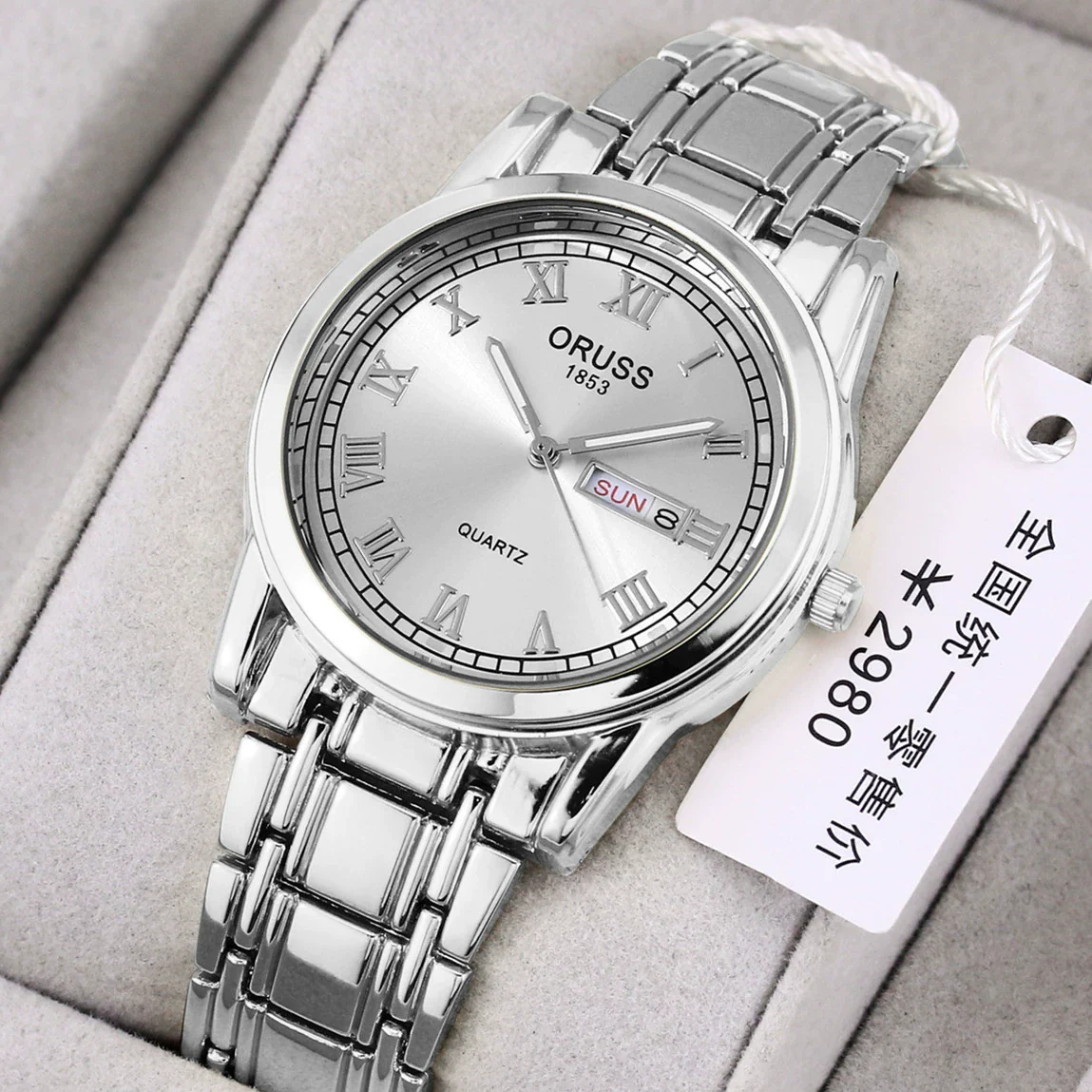 Watch Automatic Movement Round Stainless Steel Glass Mirror Luminous Waterproof Business Style For Men - Image 8