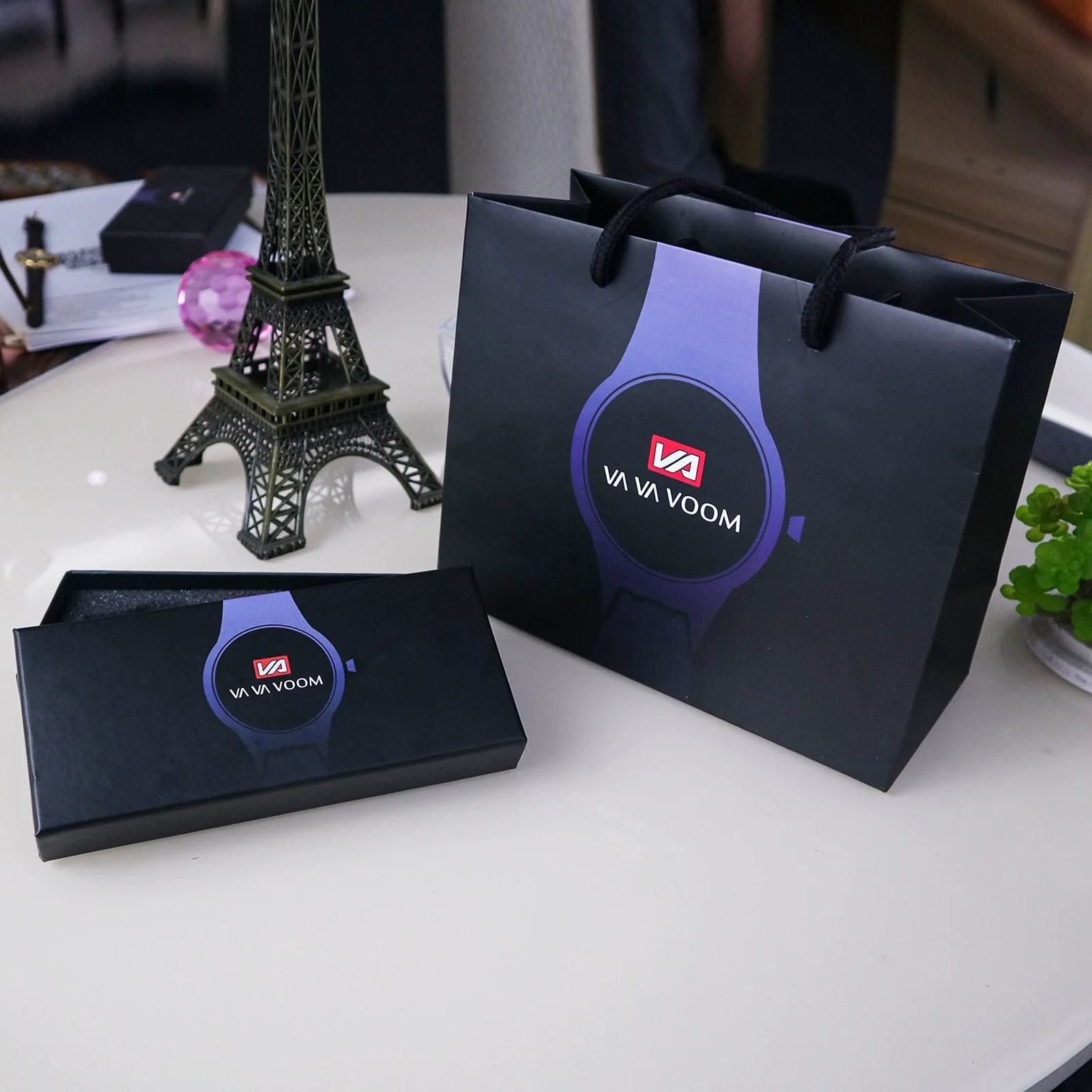 Watch Box Black Sponge Printed Logo - Image 8