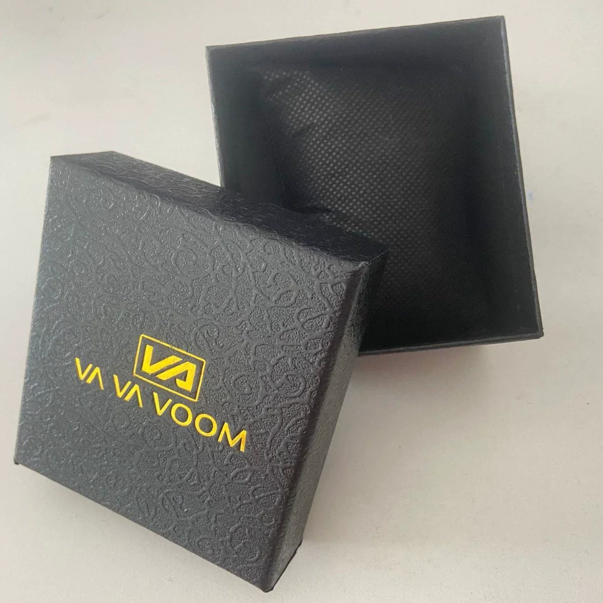 Watch Box Black Sponge Printed Logo - Image 9