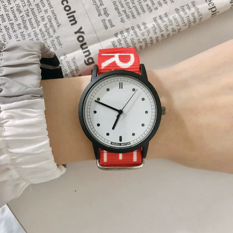 Watch Canvas Alloy Stainless Steel Round Casual Sports Style - Image 6