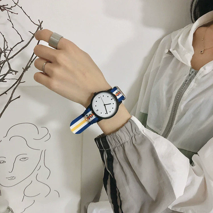 Watch Canvas Alloy Stainless Steel Round Casual Sports Style - Image 7