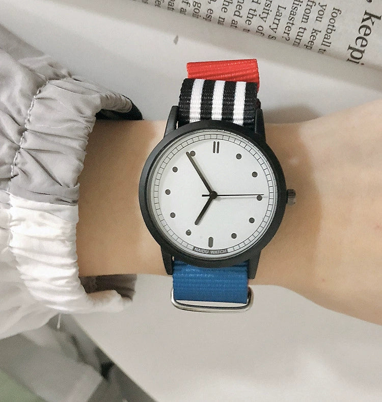 Watch Canvas Alloy Stainless Steel Round Casual Sports Style - Image 8