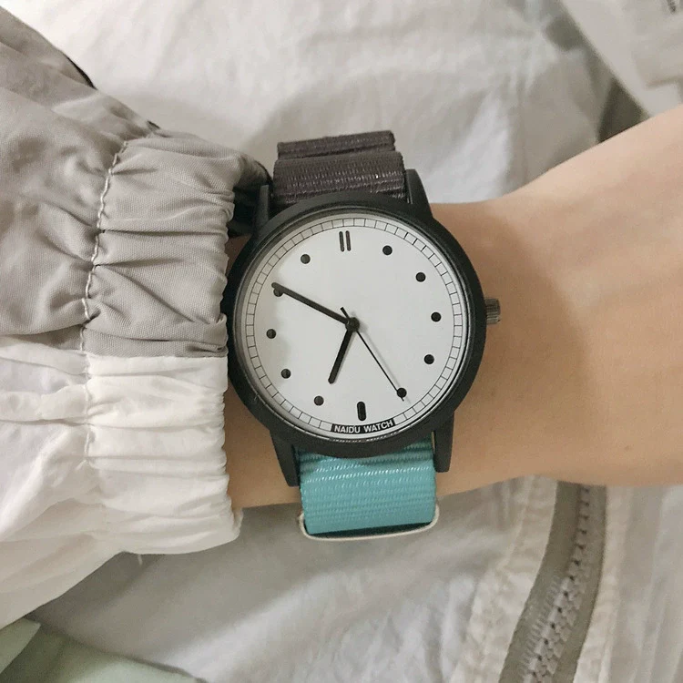 Watch Canvas Alloy Stainless Steel Round Casual Sports Style - Image 9