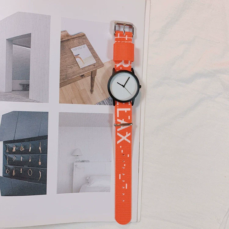 Watch Nylon Canvas Band Stainless Steel Clasp Alloy Case Round Dial Leisure Style - Image 6