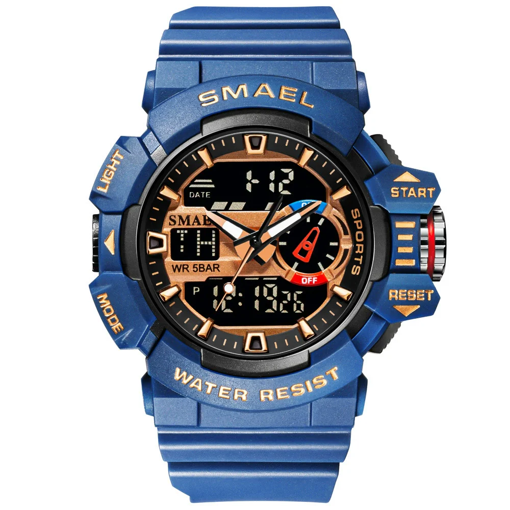Watch Plastic Round Dial Electronic Movement Waterproof Outdoor Mountaineering Student