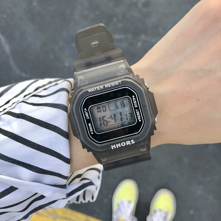 Watch Silicone Plastic Square Electronic Simple Sports Allmatch - Image 6