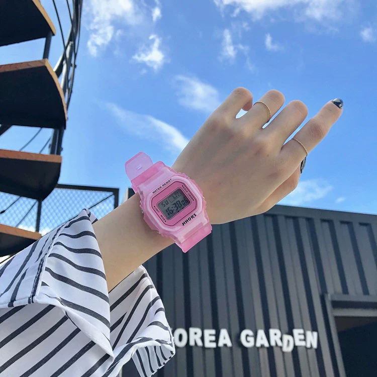 Watch Silicone Plastic Square Electronic Simple Sports Allmatch - Image 8