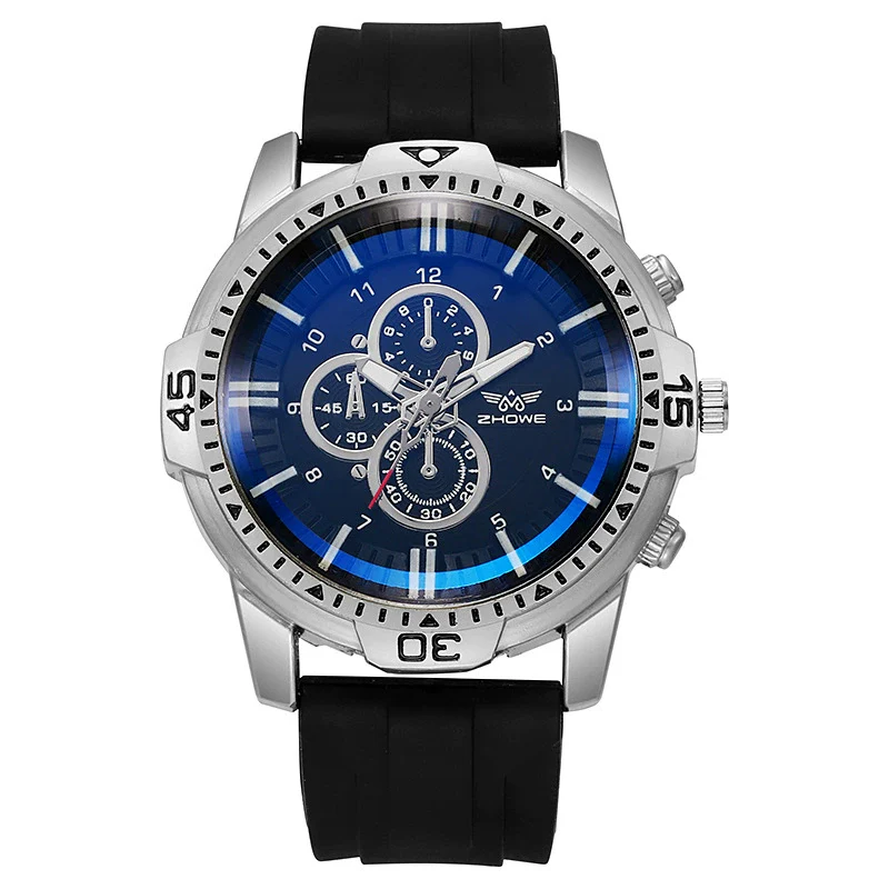 Watch Silicone Sapphire Glass Round Business Style Alloy Stainless Steel - Image 3