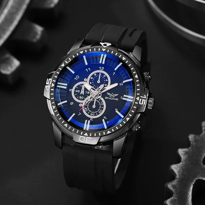 Watch Silicone Sapphire Glass Round Business Style Alloy Stainless Steel - Image 5