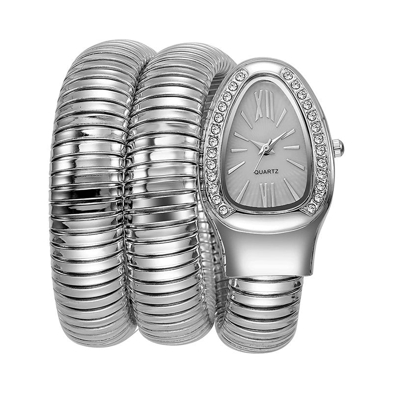 Watch Snakeshaped Alloy Stainless Steel Oval Bracelet Quartz - Image 6