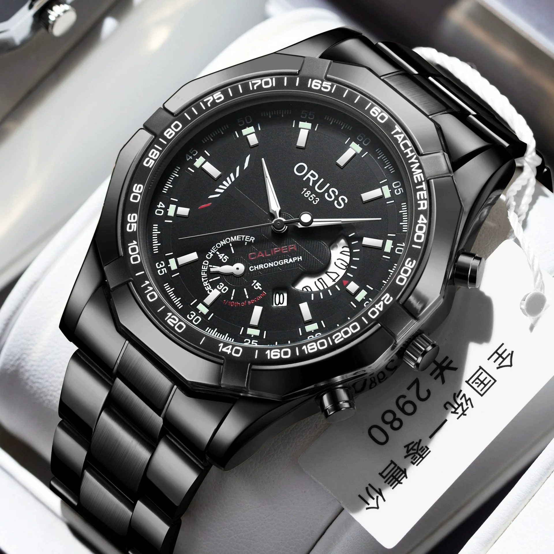 Watch Stainless Steel Full Automatic Movement Round Dial Waterproof Luminous Calendar For Men And Women