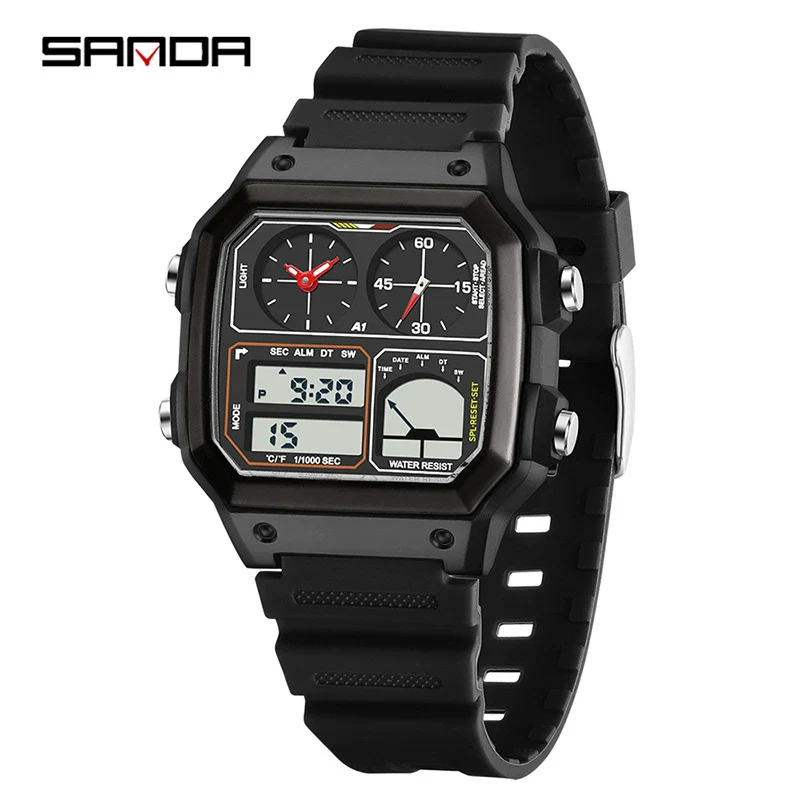 Watch Tpu Steel Strip Abs Square Business Versatile Casual Sporty Fashion Light Luxury Chic Highend Multifunction Temperature Measurement Alarm Clock Sports Waterproof - Image 4