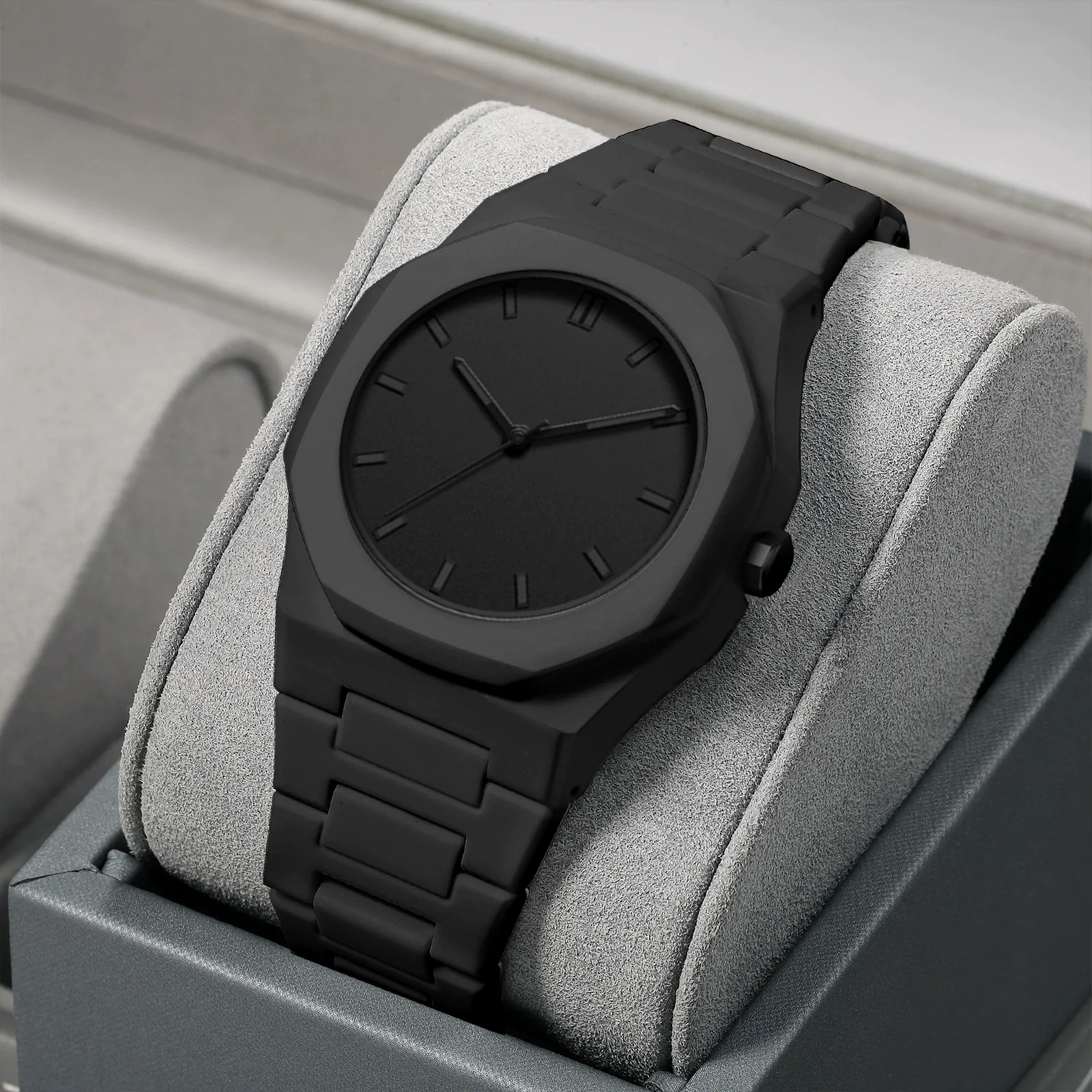 Watches Casual Fashion Simple Waterproof Silicone Strap Plastic Case Stainless Steel Buckle Round Dial