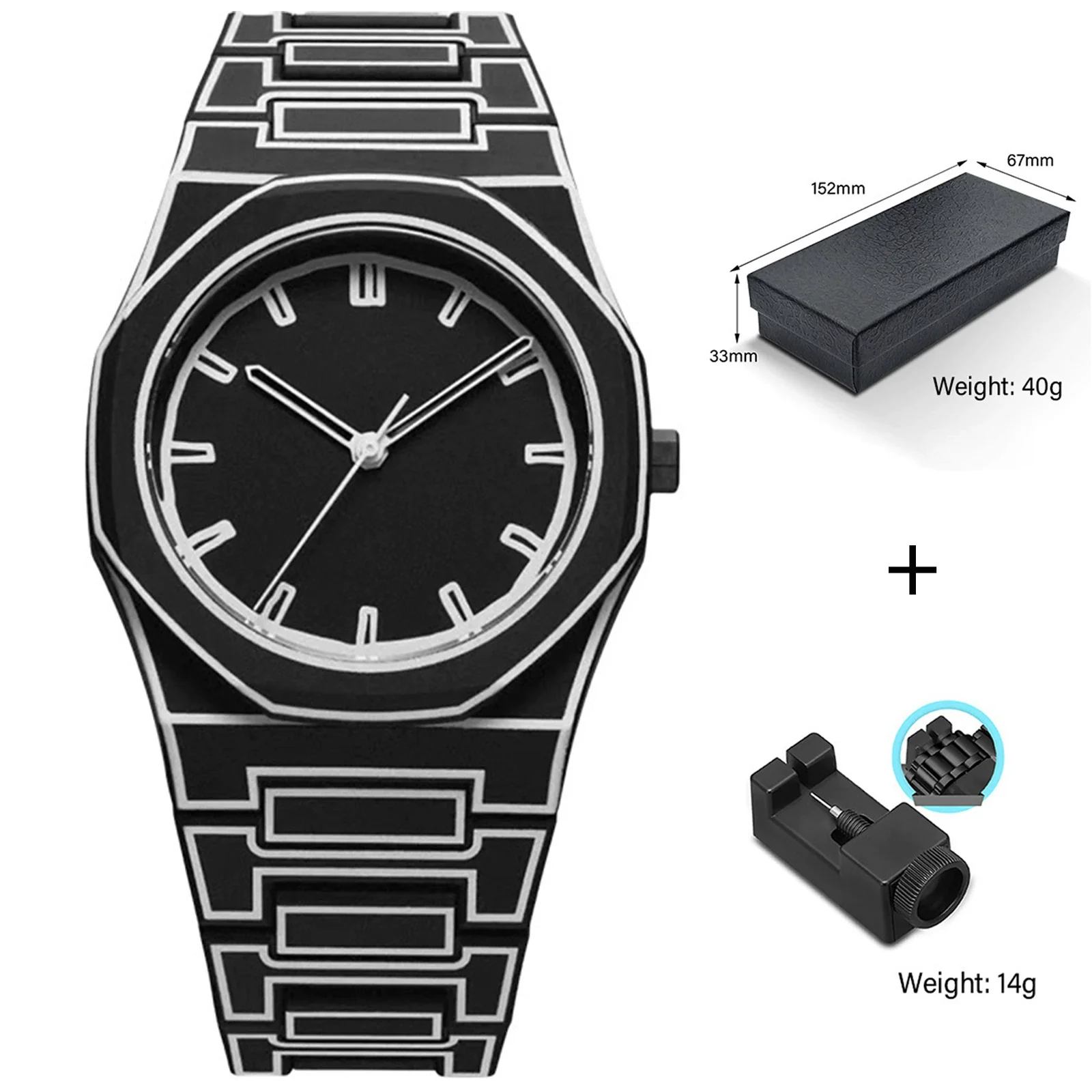 Watches Casual Fashion Simple Waterproof Silicone Strap Plastic Case Stainless Steel Buckle Round Dial - Image 15