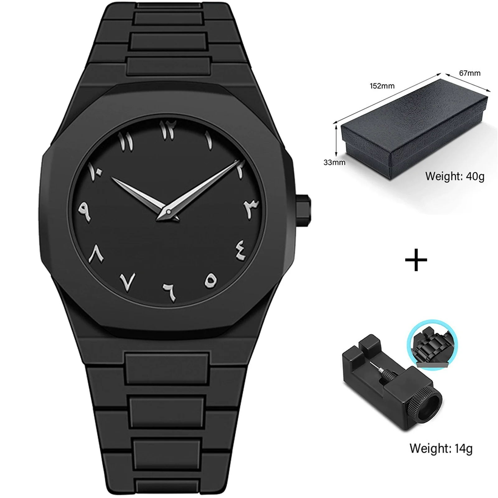 Watches Casual Fashion Simple Waterproof Silicone Strap Plastic Case Stainless Steel Buckle Round Dial - Image 2
