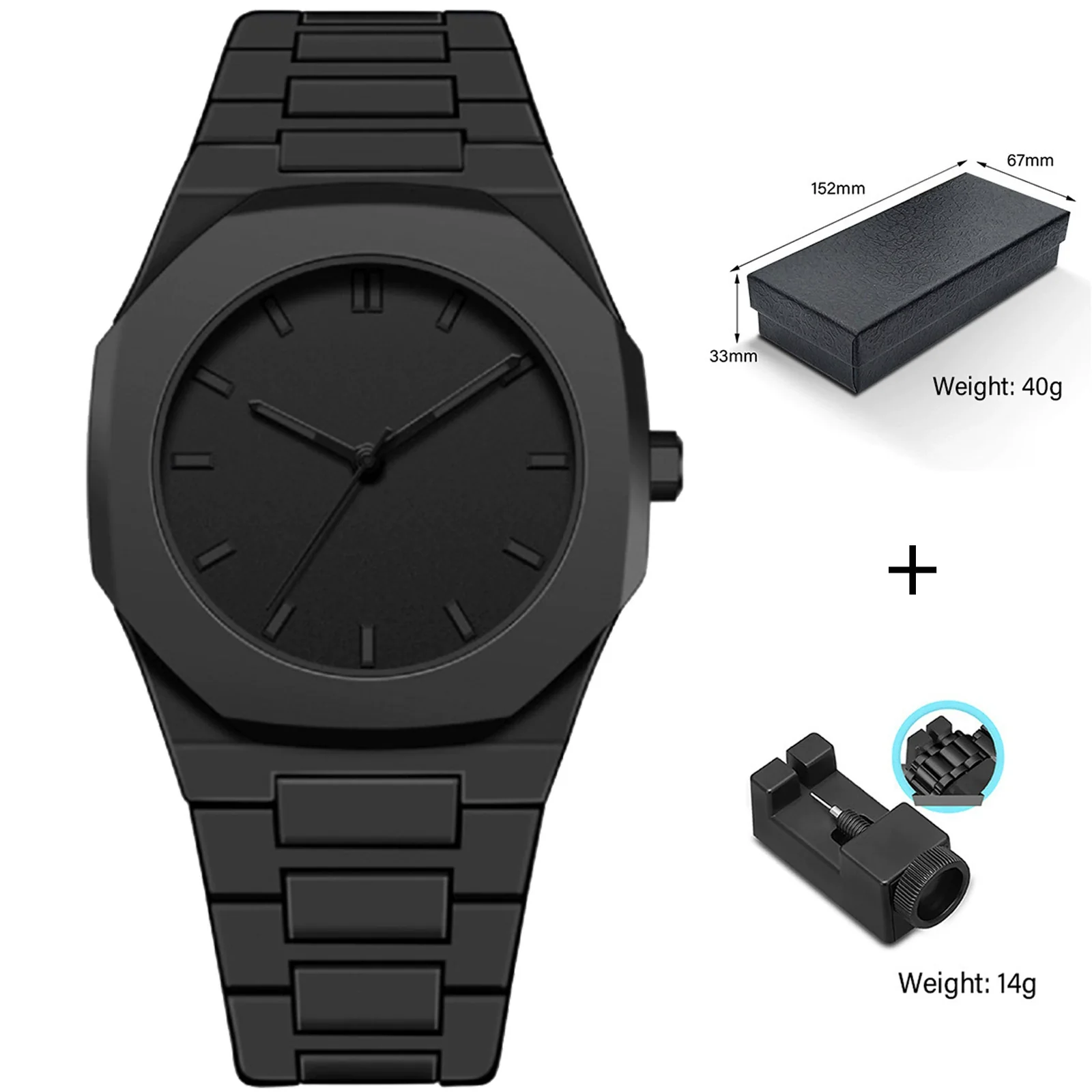 Watches Casual Fashion Simple Waterproof Silicone Strap Plastic Case Stainless Steel Buckle Round Dial - Image 7