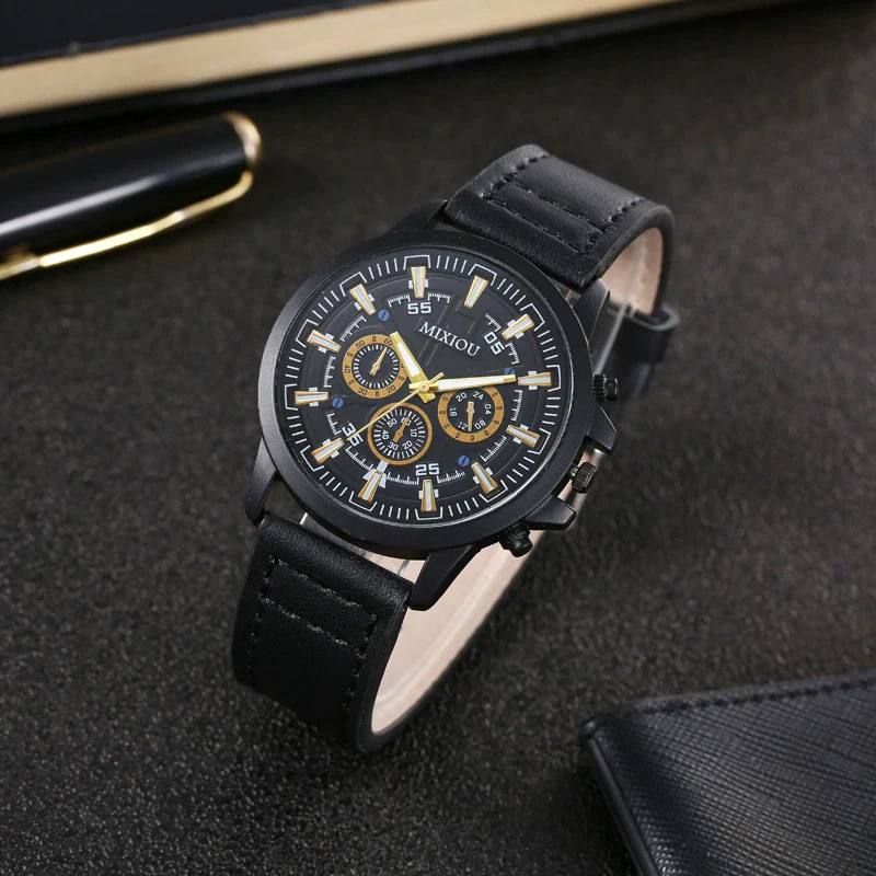 Watches Casual Style Alloy Case Imitation Leather Strap Round Dial - Image 2