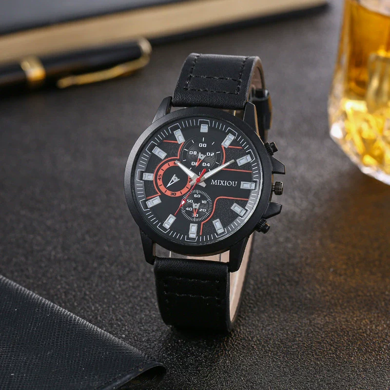 Watches Casual Style Alloy Case Imitation Leather Strap Round Dial - Image 3
