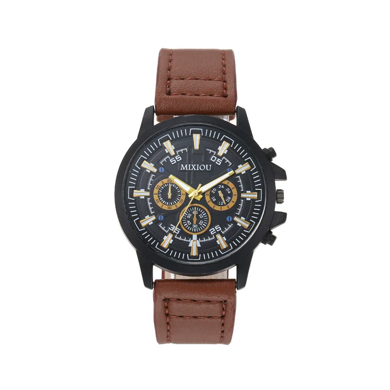 Watches Casual Style Alloy Case Imitation Leather Strap Round Dial - Image 4