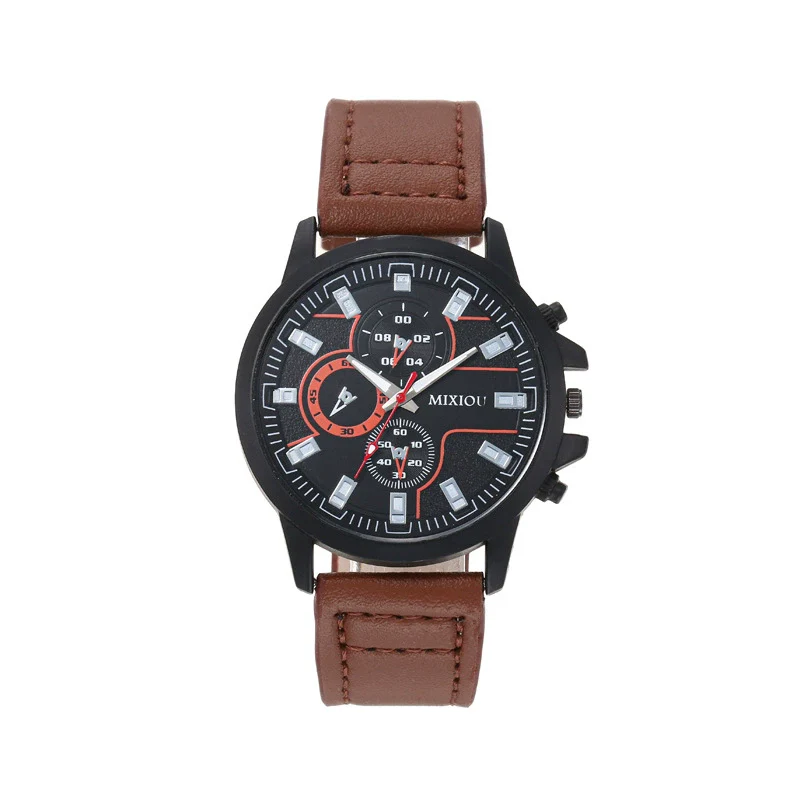 Watches Casual Style Alloy Case Imitation Leather Strap Round Dial - Image 6
