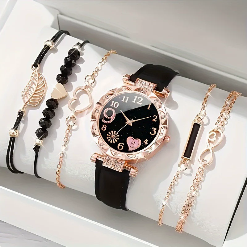 Watches Women's Highend Mechanical And Quartz Watches With Pu Strap Zinc Alloy Case Round Dial - Image 2