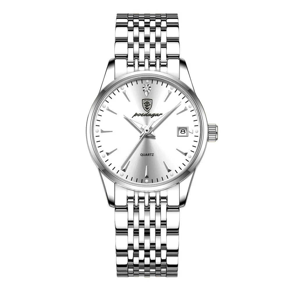 Waterproof Luminous Ultrathin Business Style Watch Alloy Case Stainless Steel Strap Round Dial Sapphire Crystal Glass Mirror - Image 9