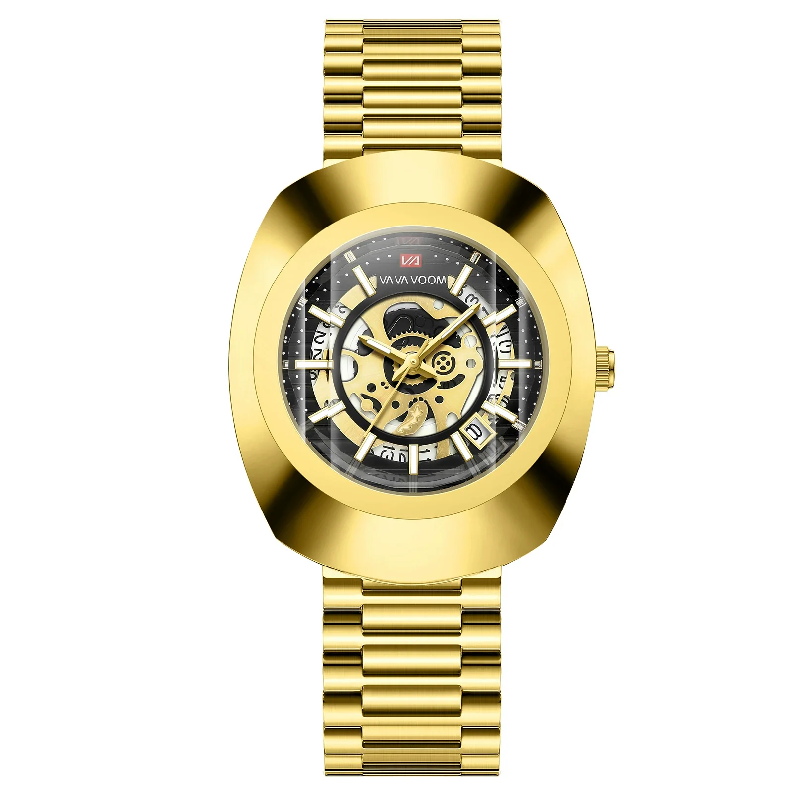 Waterproof Quartz Men's Watch Stainless Steel Alloy Mineral Reinforced Glass Mirror Oval Dial Business Style - Image 7