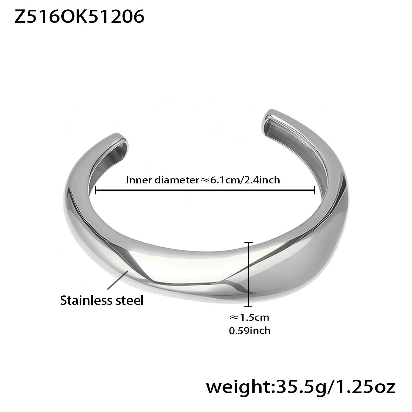 Wholesale 18K Gold Plated Stainless Steel Geometric Flower Heart Cshaped Beveled High Polish Glossy Pendant Bracelet Accessories - Image 7