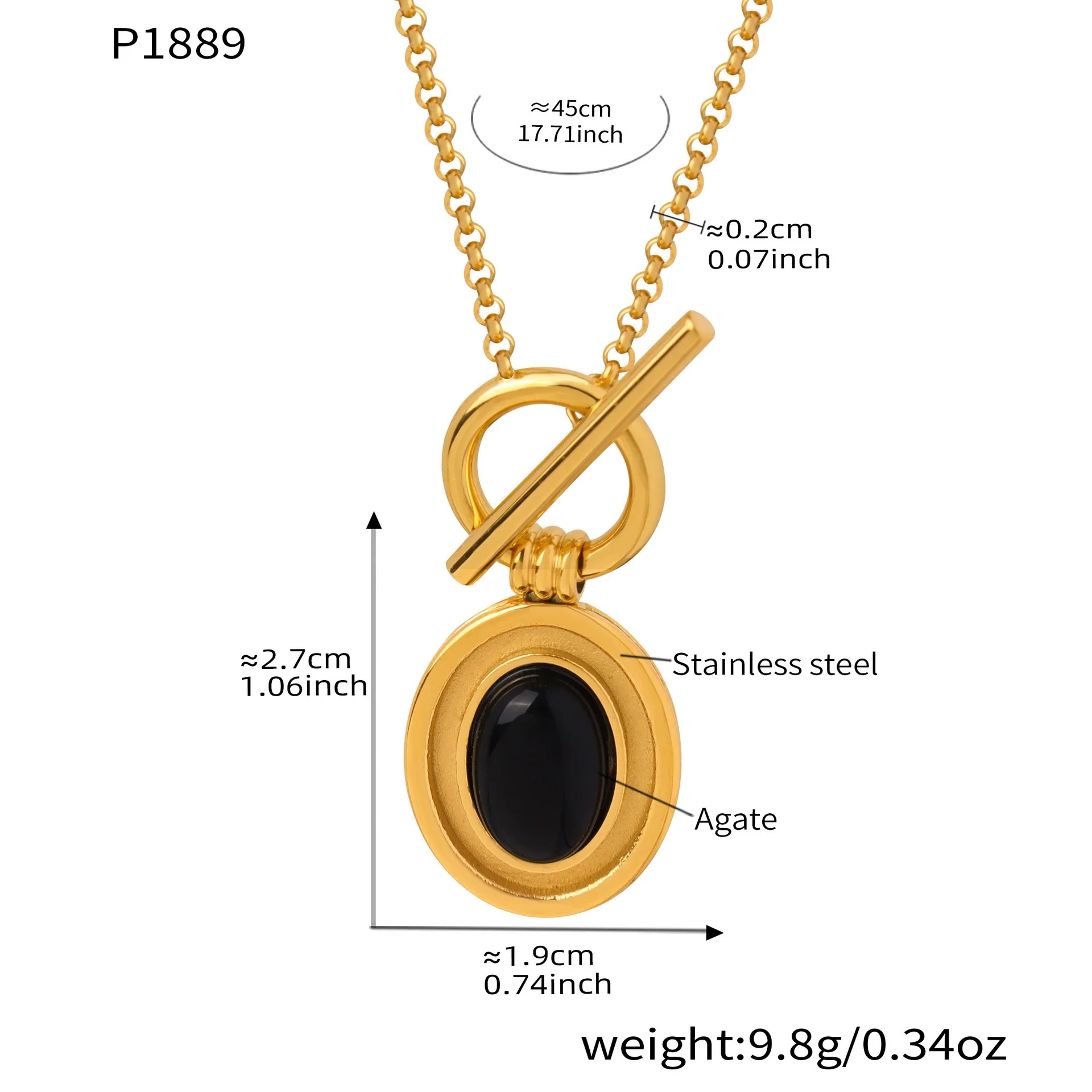 Wholesale 18K Gold Plated Stainless Steel Pendant Necklace And Bracelet Set For Women In Light Luxury Style - Image 6