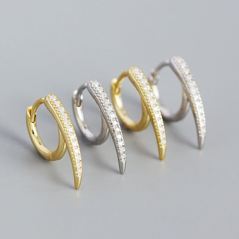 Wholesale 925 Silver Geometric Heavy Industry Metal Long Rivet Earrings For Women With Electroplating - Image 2