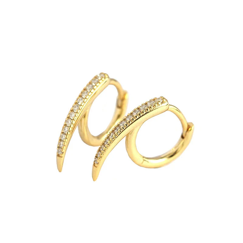 Wholesale 925 Silver Geometric Heavy Industry Metal Long Rivet Earrings For Women With Electroplating - Image 5