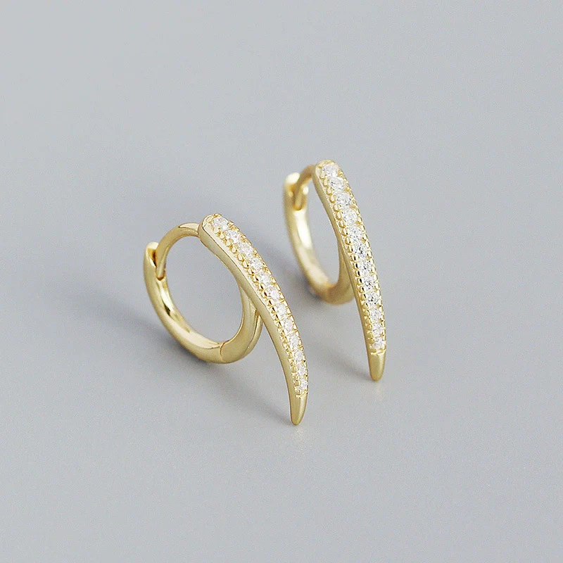 Wholesale 925 Silver Geometric Heavy Industry Metal Long Rivet Earrings For Women With Electroplating - Image 7