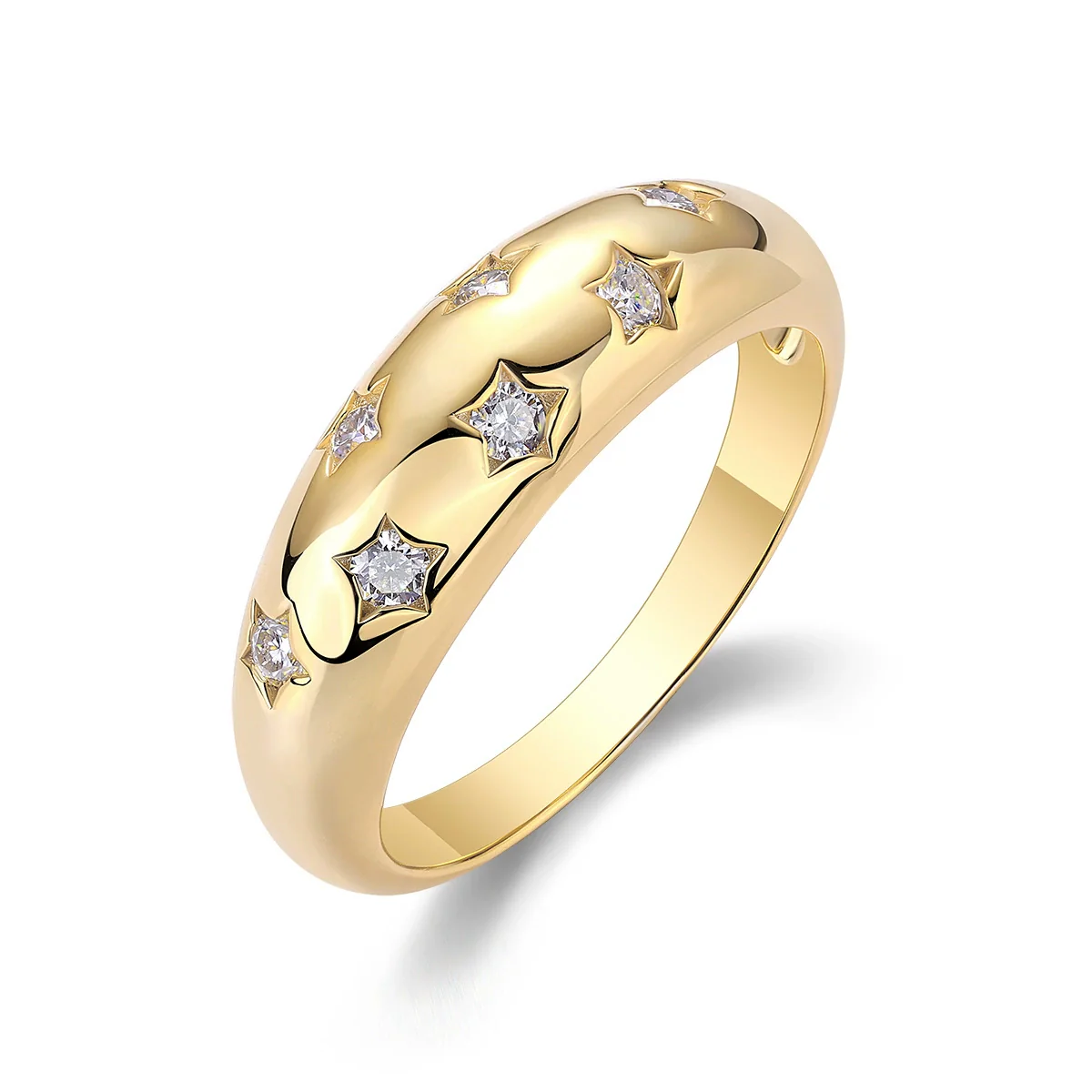 Wholesale 925 Silver Geometric Moissanite Ring Set With Diamonds For Women