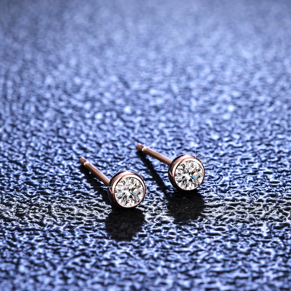 Wholesale 925 Silver Women's Simple Bubble Earrings With Moissanite And Diamond Design And Letters Numbers Text Pattern - Image 2