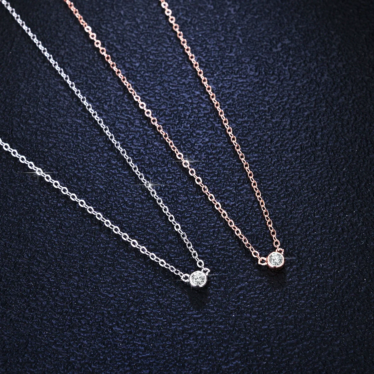 Wholesale 925 Sterling Silver Geometric Bubble Pendant Necklace With Moissanite For Women's Fashion - Image 2