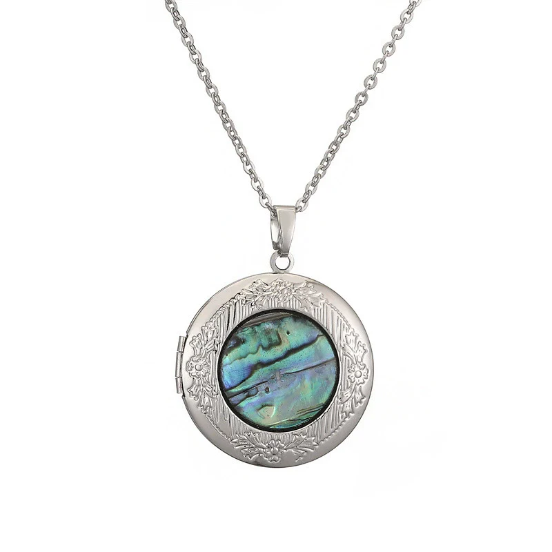 Wholesale Abalone Shell Pendant Necklace With O Word Chain Animal Zodiac Geometric Style Environmentalfriendly - Image 7