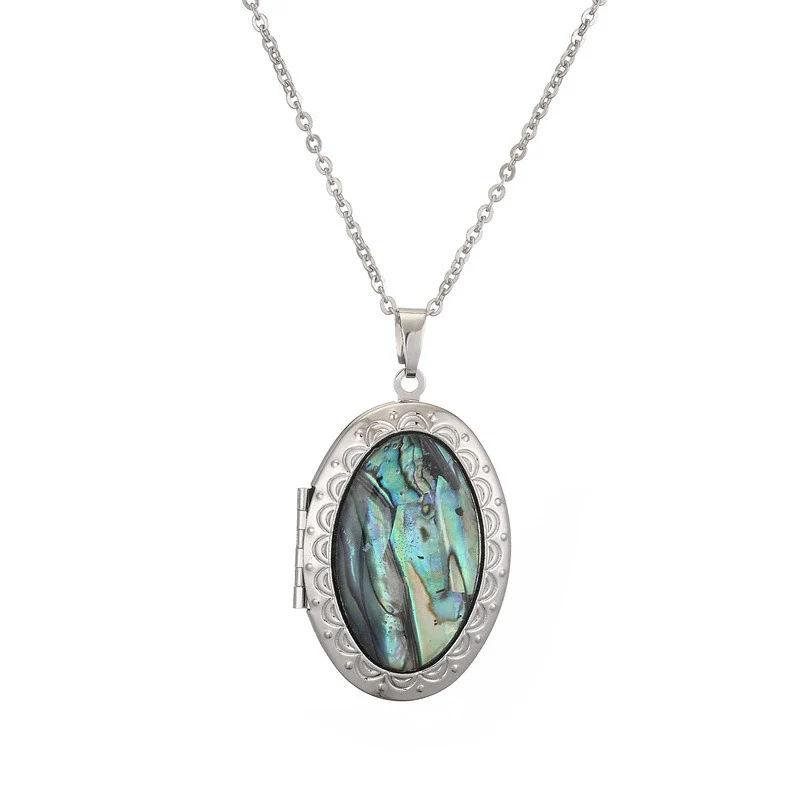 Wholesale Abalone Shell Pendant Necklace With O Word Chain Animal Zodiac Geometric Style Environmentalfriendly - Image 9