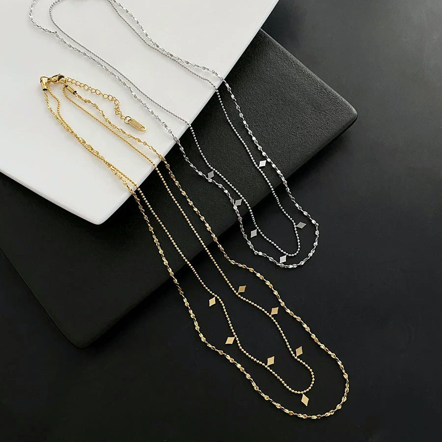 Wholesale Accessories Titanium Steel Geometric Ochain Women's Necklace - Image 3