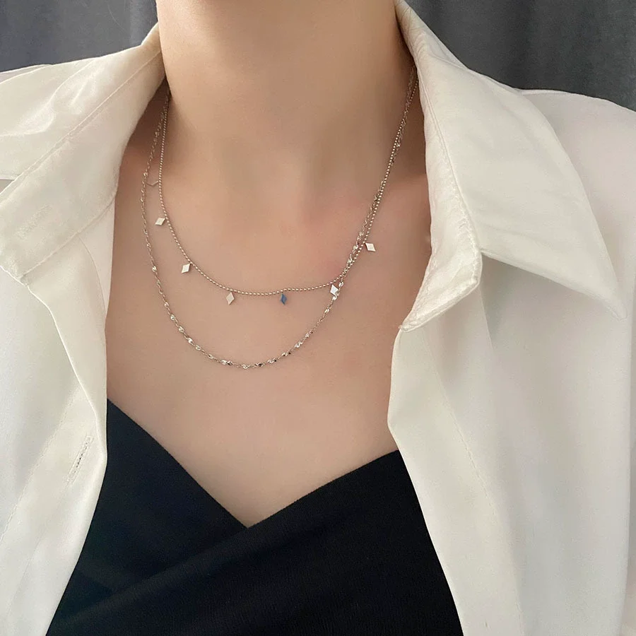 Wholesale Accessories Titanium Steel Geometric Ochain Women's Necklace - Image 4