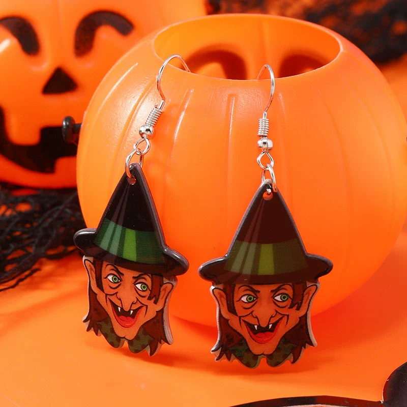 Wholesale Acrylic Cartoon Geometric Christmas Earrings For Women - Image 3