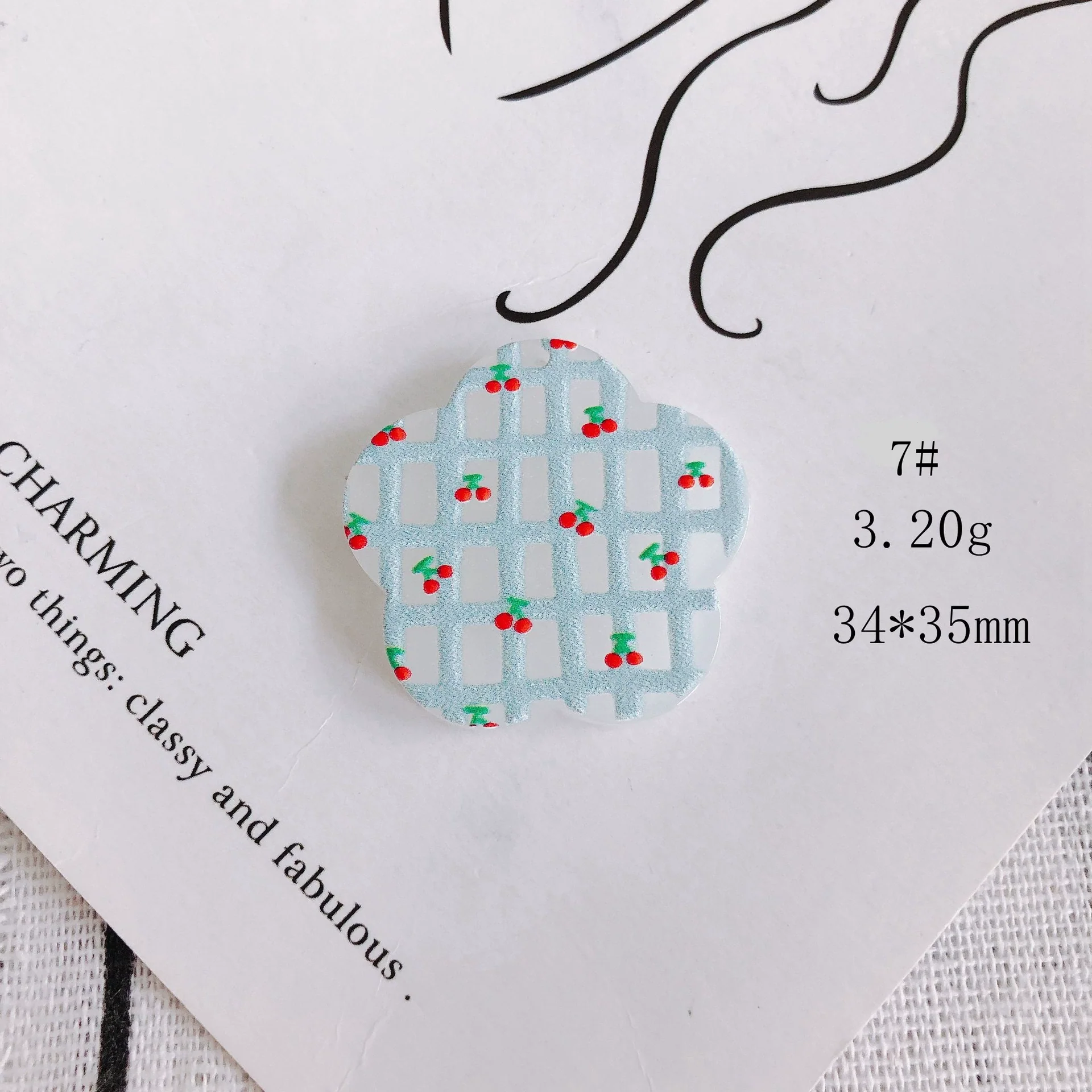 Wholesale Acrylic Cute Cartoon Flower Three Dimensional Relief Small Pendant Earrings Jewelry Accessories - Image 12