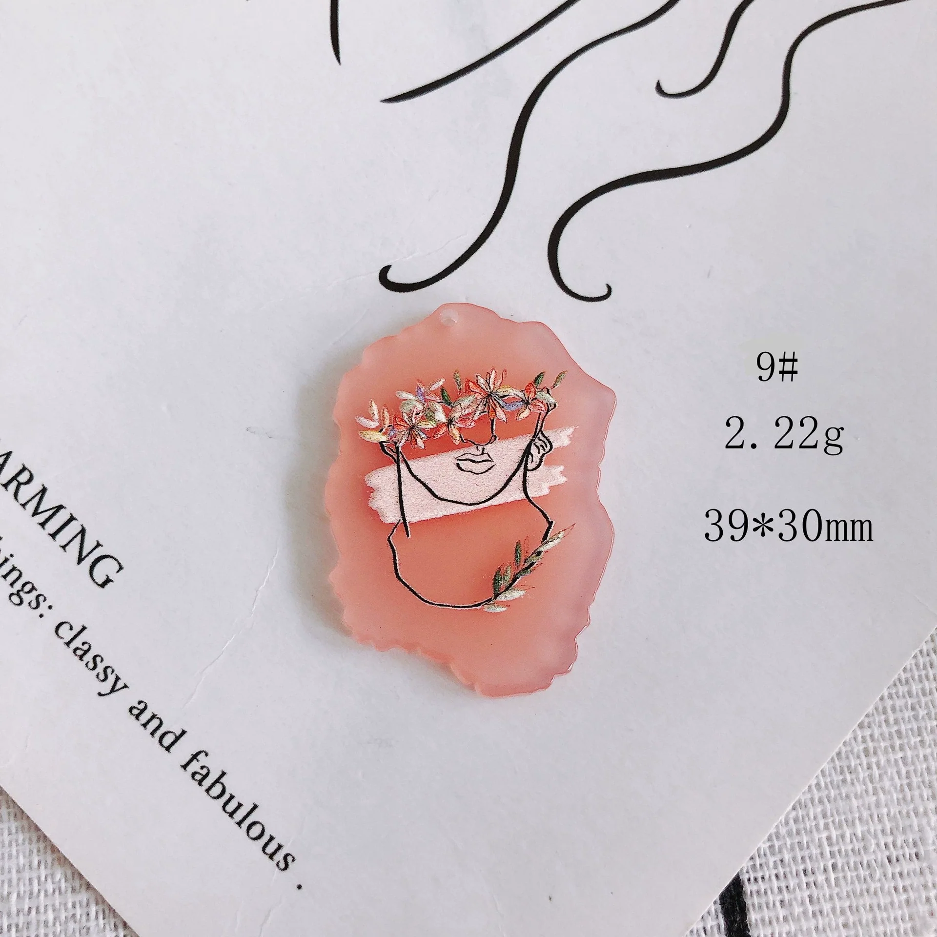 Wholesale Acrylic Cute Cartoon Flower Three Dimensional Relief Small Pendant Earrings Jewelry Accessories - Image 14