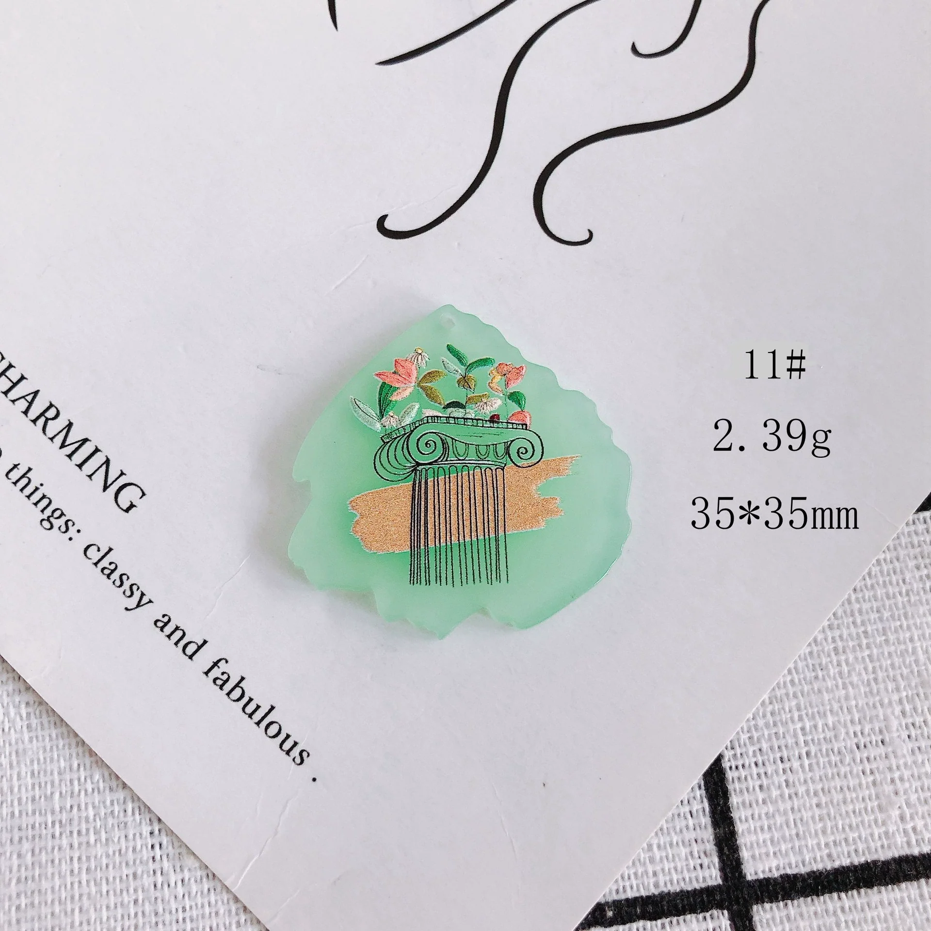 Wholesale Acrylic Cute Cartoon Flower Three Dimensional Relief Small Pendant Earrings Jewelry Accessories - Image 16