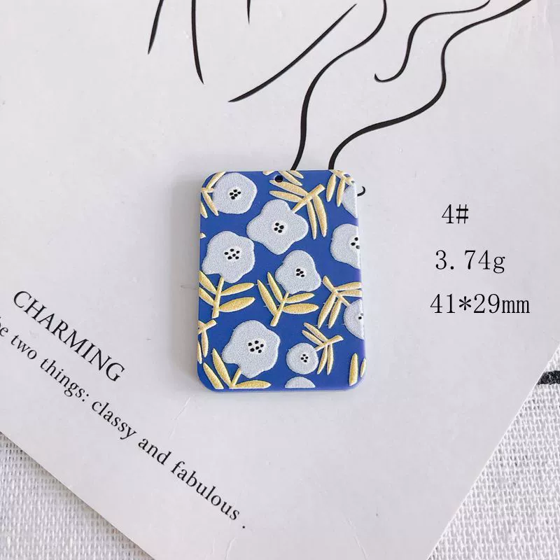 Wholesale Acrylic Cute Cartoon Flower Three Dimensional Relief Small Pendant Earrings Jewelry Accessories - Image 9