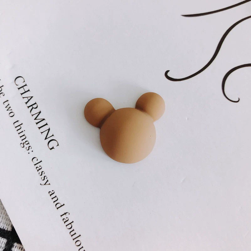 Wholesale Acrylic Diy Accessories Matte Frosted Rubber Painted Micky Head Patch Hairpin With Environmental Protection Treatment - Image 11