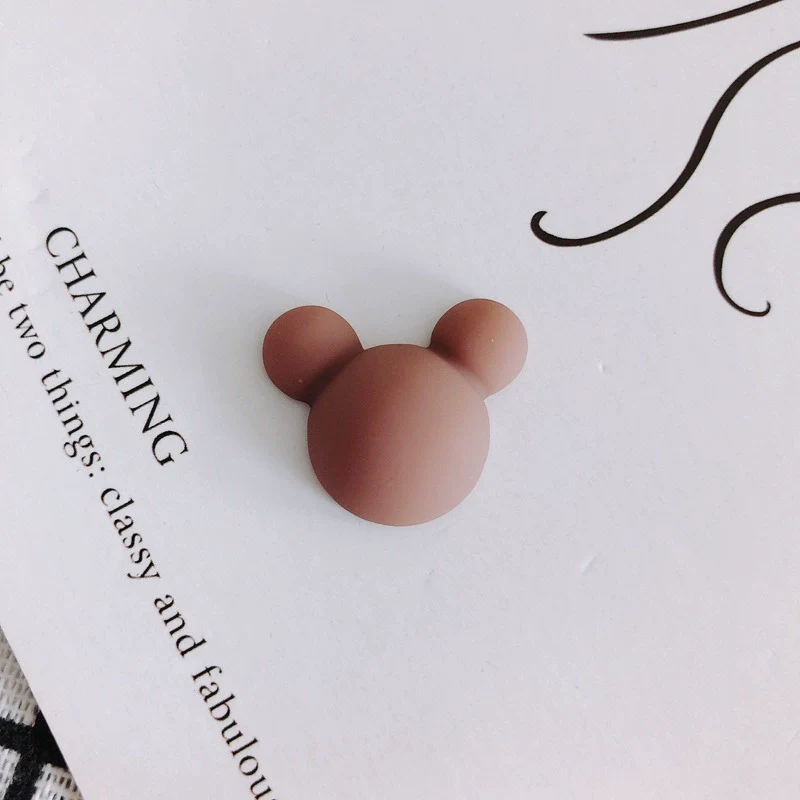 Wholesale Acrylic Diy Accessories Matte Frosted Rubber Painted Micky Head Patch Hairpin With Environmental Protection Treatment - Image 12