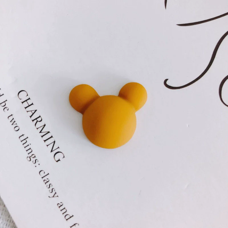 Wholesale Acrylic Diy Accessories Matte Frosted Rubber Painted Micky Head Patch Hairpin With Environmental Protection Treatment - Image 13